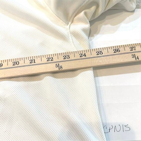 Columbia Men's Short Sleeve Golf Polo Shirt White Size L vented back mesh lined - Picture 6 of 8